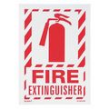 Jessup Glo Brite Fire Extinguisher, Red On PL, 10"x14" FS-7520-F-206
