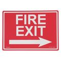 Jessup Glo Brite Fire Exit Arrow, Red/PL, 14"x10" EG-7520-F-105-RN