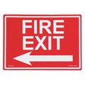 Jessup Glo Brite Fire Exit Left Arrow, Red On PL, 14"x10" EG-7520-F-106-RN