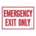 Jessup Glo Brite Emergency Exit Only, Red On PL, 14"x10" EG-7520-F-108-RP