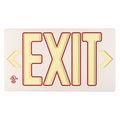 Zoro Select Exit Sign, 8 3/4 in x 15 3/8 in, Plastic GRAN4737