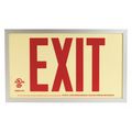 Jessup Glo Brite Exit, P50, Red Double w/Aluminum Frame 7210-SAF-2-B