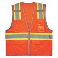 Glowear By Ergodyne Two Tone Mesh Safety Vest, Orange, 4XL/5XL 8246Z