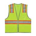 Glowear By Ergodyne Two Tone Mesh Safety Vest, Lime, 4XL/5XL 8246Z