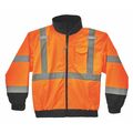 Glowear By Ergodyne Fleece Lined Bomber Jacket, Orange, 3XL 8379