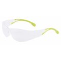 Erb Safety Safety Glasses, Clear, Green temples 16266