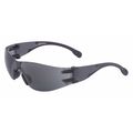 Erb Safety Safety Glasses, Gray, Black temples, Gray Scratch-Resistant 16268