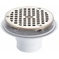 Zurn 2" x 3" Pipe Dia. ABS, Nickel, Bronze Shower Drain, Type: Adjustable FD2254-PV2-R5