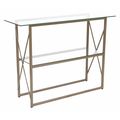 Flash Furniture Rectangle Console Table, Glass, 43.25" W, 13.75" L, 32" H, Glass Top, Clear NAN-JH-1796ST-GG
