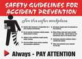 Accuform Poster, Safey Guidelines For, 18 x 24 In. SP124473L