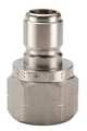 Parker Hydraulic Quick Connect Hose Coupling, 303 Stainless Steel Body, Ball Lock, 1/4"-18 Thread Size SST-N2