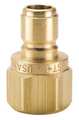 Parker Hydraulic Quick Connect Hose Coupling, Brass Body, Sleeve Lock, 1/4"-18 Thread Size, ST Series BST-N2
