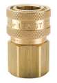 Parker Hydraulic Quick Connect Hose Coupling, Brass Body, Sleeve Lock, 1/2"-14 Thread Size, ST Series BST-4