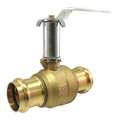 Milwaukee Valve 1-1/2" Press Brass Ball Valve Inline UPBA-481B - 112