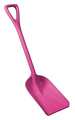 Remco Hygienic Square Point Shovel, Polypropylene Blade, 23 1/2 in L Pink Polypropylene Handle 69811