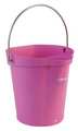 Vikan Round Hygienic Bucket, 9 19/32 in Dia, Pink, polypropylene 56881