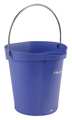 Vikan Round Hygienic Bucket, 9 19/32 in Dia, Purple, polypropylene 56888