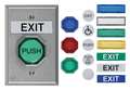 Safety Technology International Universal Button, Pneumatic, 1-5/8 In. UB-1PN