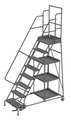 Tri-Arc 116 in H Steel Stock Picking Rolling Ladder, 8 Steps KDSP108246