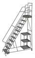 Tri-Arc 146 in H Steel Stock Picking Rolling Ladder, 11 Steps KDSP111246