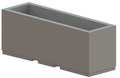 Petersen Manufacturing 96" x 30" Security Planter, Concrete P96X30X36