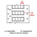 Brady 1/2" x 41/64" White Wire Marking Sleeves PS-375-2-WT-S-4