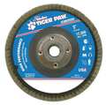 Weiler Abrasive Flap Disc, Med., 5in., Phenolic 98853