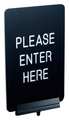 Visiontron Signage, Engrvd, 11x7in., PLEASE ENTER HERE SBB-711P2-02-BK
