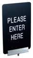 Visiontron Signage, Engrvd, 11x7in., PLEASE ENTER HERE SBC-711P2-02-BK