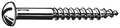 Zoro Select Wood Screw, #6, 1/2 in, Plain 18-8 Stainless Steel Round Head Slotted Drive, 100 PK U51860.013.0050