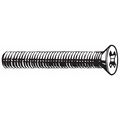 Zoro Select 1/4"-20 x 1-1/4 in Phillips Flat Machine Screw, Plain 18-8 Stainless Steel, 50 PK U51300.025.0125