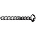 Zoro Select #8-32 x 5/8 in Slotted Round Machine Screw, Zinc Plated Steel, 100 PK U24210.016.0062