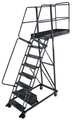 Ballymore 122 in H Steel Cantilever Rolling Ladder, 8 Steps, 300 lb Load Capacity CL-8-28