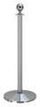 Queueway Ball Top Rope Post, Satin Stainless Steel QWAY312-3S