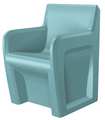 Cortech Blue, Gray Arm Chair, 24" W 24" L 33" H, Fixed, Polyethylene Seat, Sentinel Series 106484BG