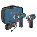 Bosch Cordless Combination Kit, 2 Tools, 12.0V CLPK22-120+BAT415+GLI12V-300N