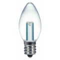 Satco Bulb, LED, 0.5W, 120V, C7, Base E12, 27K S9156