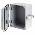 Nvent Hoffman Fiberglass Enclosure, 16 in H, 12 in W, 8 in D, NEMA 3; 3R; 4; 4X; 12; 13, Hinged A16128JFGQRR