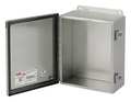 Nvent Hoffman 304 Stainless Steel Enclosure, 6 in H, 6 in W, 4 in D, NEMA 3R; 4; 4X; 12, Non Hinged Clamp A606CHNFSS
