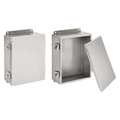 Nvent Hoffman 304 Stainless Steel Enclosure, 12 in H, 10 in W, 6 in D, NEMA 3R; 4; 4X; 12, Non Hinged Clamp A12106NFSS