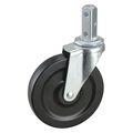 Zoro Select Swivel Stem Caster, Rubber, 5 in., 150 lb. F1RN05041S001