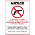 Zing Ohio Concealed Carry Sign, 10X14", ADH 2805S