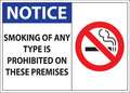 Zing No Smoking Sign, 10" H, 14 in W, Rectangle, English, 2838A 2838A