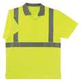 Glowear By Ergodyne Large Polyester Polo Shirt, Lime 21644