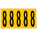 Brady Number Label, 8, 5in.Hx1-3/4in.W, Vinyl 1560-8