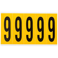 Brady Number Label, 9, 5in.Hx1-3/4in.W, Vinyl 1560-9