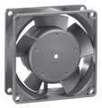Ebm-Papst Wet-Location Square Axial Fan, Square, 24V DC, 1 Phase, 47.1 cfm 8314HU