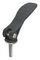 Kipp Cam Lever, Plastic Handle, Black, Size: 2, M08X40, A=100, B=33, Comp: Steel K0646.2521108X40