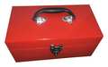 Westward WESTWARD Tool Box, Steel, Red, 11 in W x 6-1/2 in D x 5-1/2 in H 32PK25