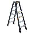 Dewalt 6 ft Fiberglass Twin Stepladder, 300 lb Capacity DXL3030-06